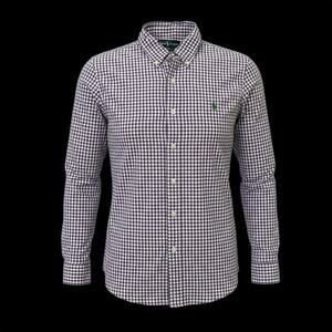 Ralph Lauren Custom Fit Plaid Button Down Purple Shirt Mens Large Long Sleeve